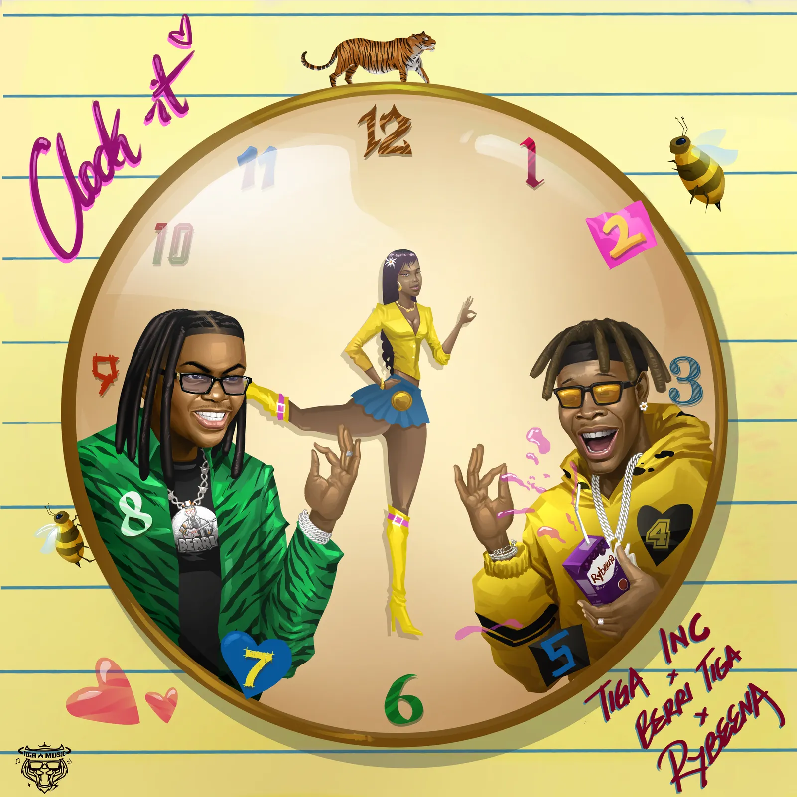 Berri Tiga, Tiga INC., Rybeena Clock It